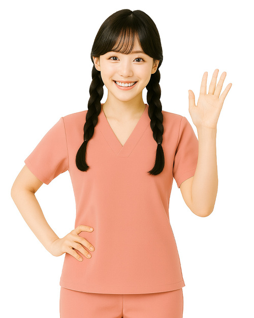 刷手服｜女版 粉桔｜<span>HELTH-W-D02</span>示意圖