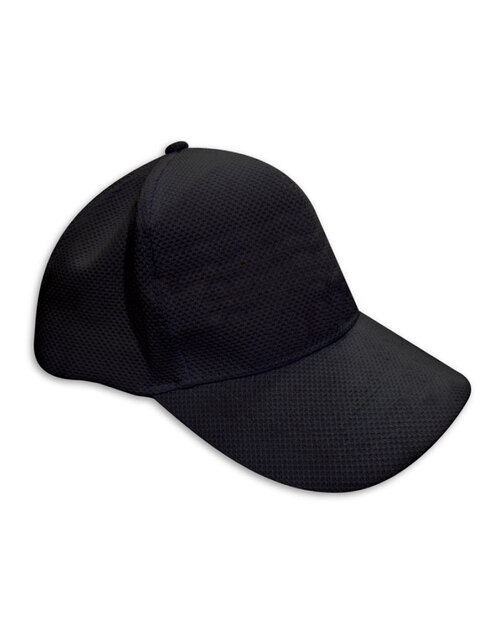 五片帽訂製/交織網布-黑<span>HIN-B-06</span>示意圖