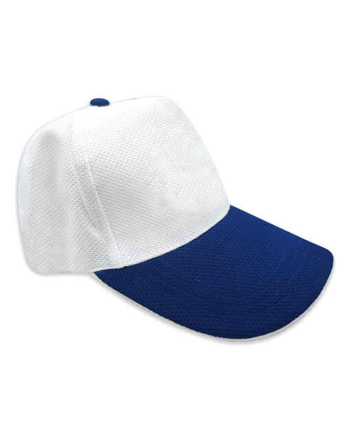 五片交織網帽訂製-白/藍<span>HIN-B-14</span>示意圖