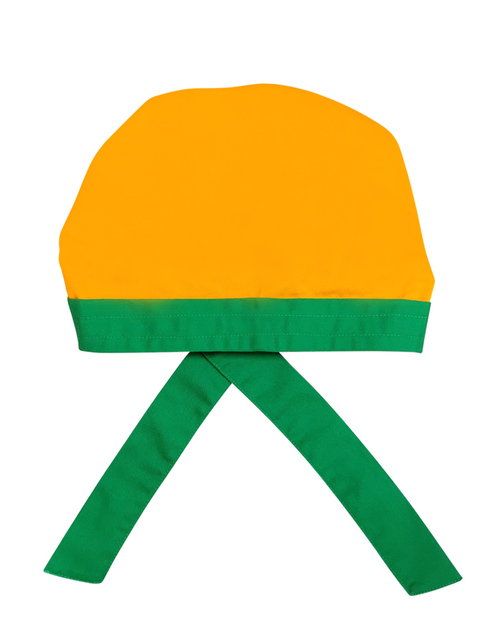頭巾帽 橘黃底綠邊款<span>HSF-B09</span>示意圖