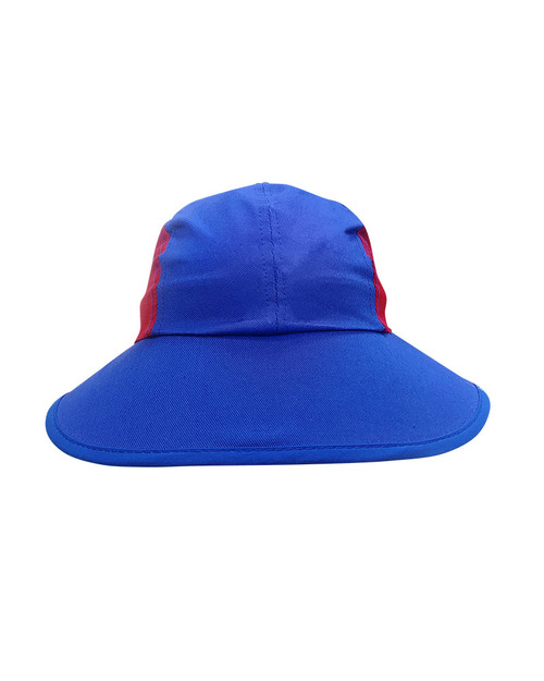 幼兒園防曬遮陽帽訂製-藍配紅<span>HSN-B-02</span>示意圖