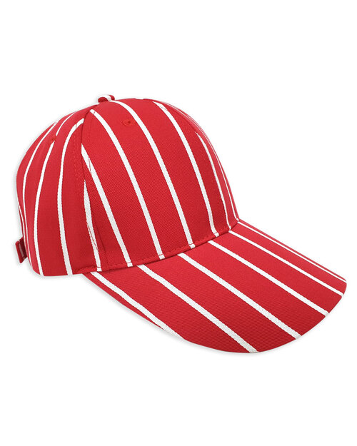 六片帽訂製/條紋紅<span>HST-B-03-12</span>示意圖