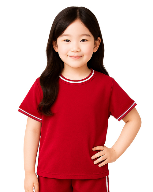 國小運動服-紅配白 <span>KINDER-S-B10</span>示意圖