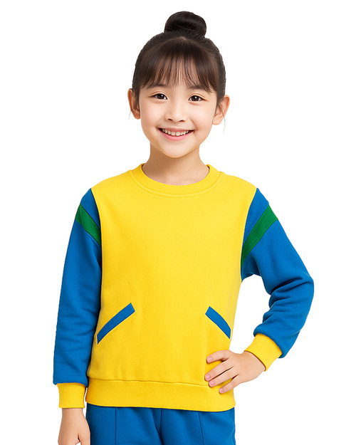 國小運動服-黃配翠藍綠<span>KINDER-W-B02</span>示意圖