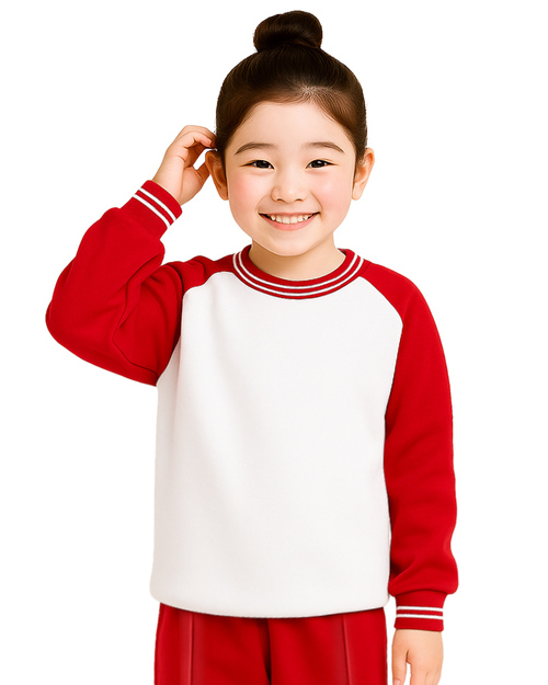 國小運動服-白配紅<span>KINDER-W-B09</span>示意圖