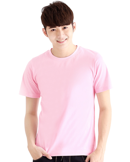 團體服樣式精選<br>T恤純棉圓領短袖中性版-粉紅<span>TC25B-A01-211-Style</span>示意圖