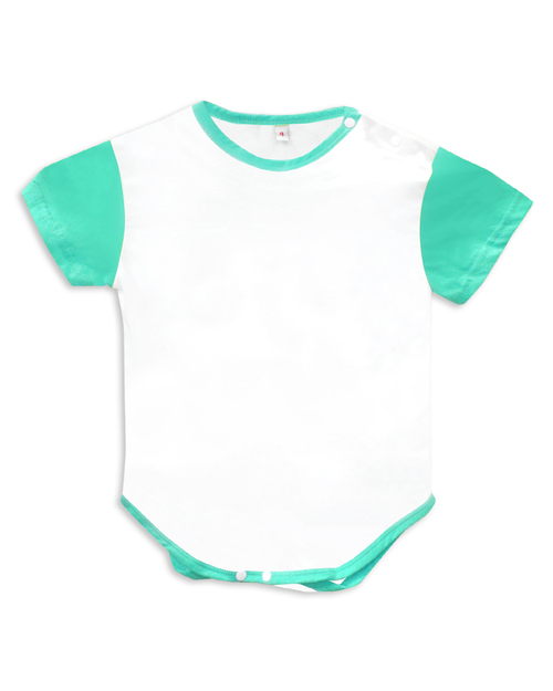 嬰兒包屁衣-白色配蒂芬妮綠<span>TCANC-A01-00101</span>示意圖