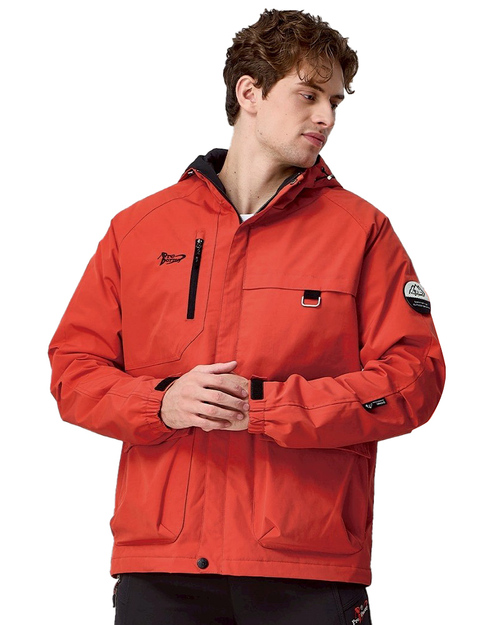 連帽鋪棉外套-橘紅 <span>PD-J33815</span>示意圖