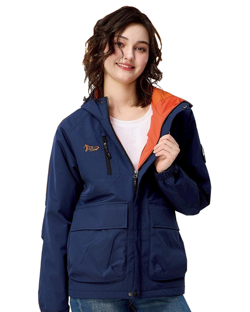 連帽鋪棉外套-藍 <span>PD-J33817</span>示意圖