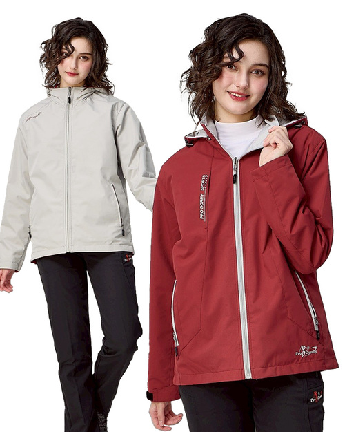 可拆帽雙面穿鋪棉外套-紅 <span>PD-J33820</span>示意圖