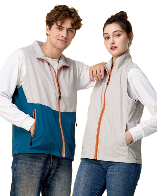 雙面穿鋪棉背心-灰配藍 <span>PD-V33831</span>示意圖