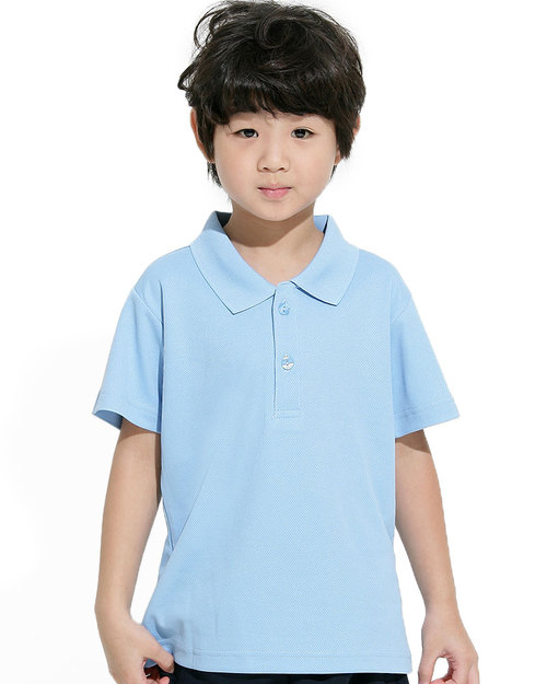排汗POLO衫 短袖 雙面排汗 童 水藍<span>PHCK-P01-231</span>示意圖