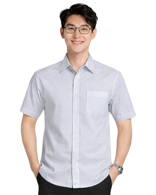男款商務短袖襯衫-牛津布｜訂製制服｜ <span>SCANB-605-A01-01d</span>示意圖