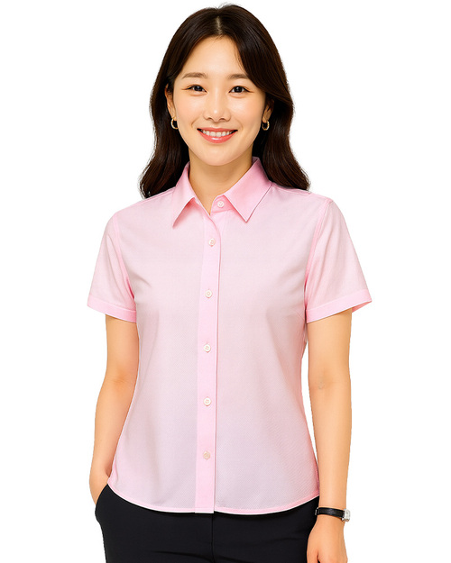 專櫃襯衫訂製｜短袖 粉色｜<span>SCANG-A01-08</span>示意圖