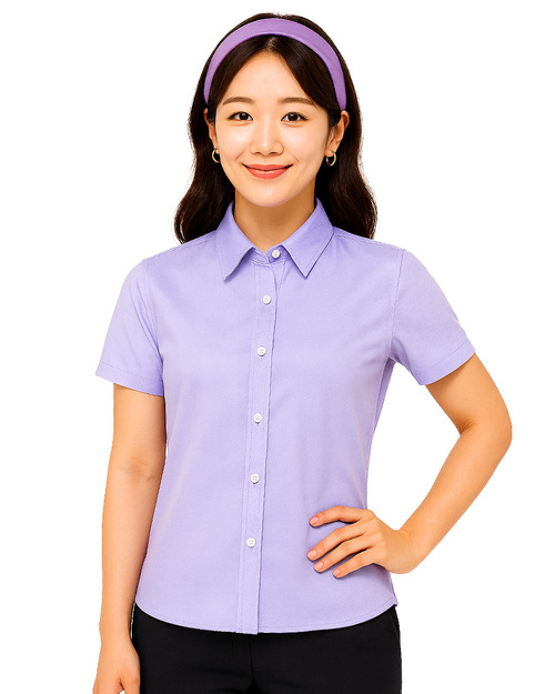 專櫃襯衫訂製｜短袖 粉紫｜<span>SCANG-A01-09</span>示意圖