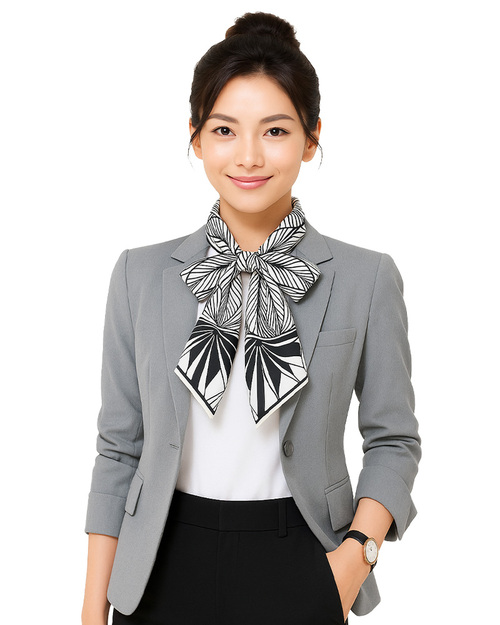 昇華長領巾 簡約黑白款 <span>SF-F01</span>示意圖