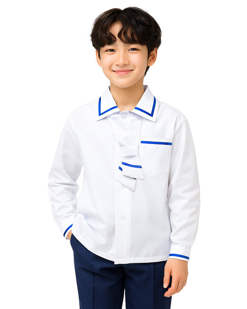 學生制服 白配寶藍<span>SCHUNI-A01</span>示意圖