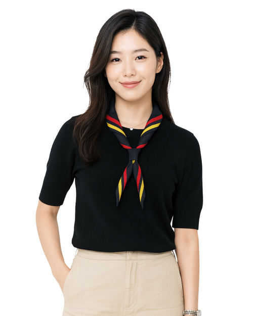 三角領巾-黑配紅黃<span>SF-D03</span>示意圖