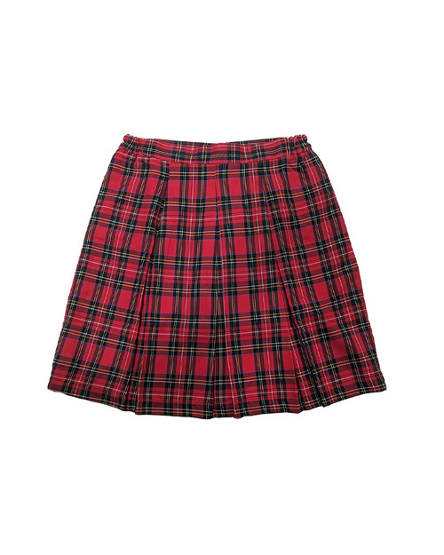 合唱團服｜學院風百褶裙 紅格子｜<span>SHO-D11SK</span>示意圖