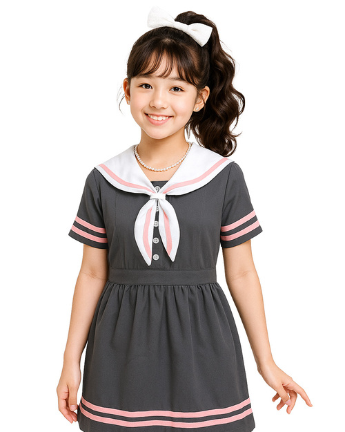 合唱團服 水手洋裝 訂製 深灰<span>SHO-D14a</span>示意圖