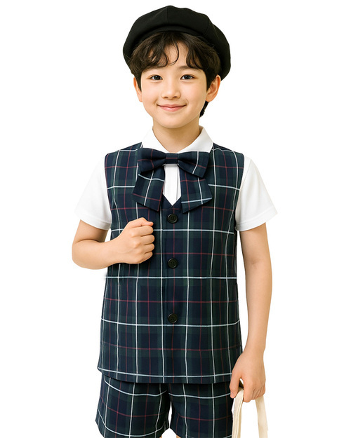 合唱團服 格子背心 褲裝<span>SHO-D17</span>示意圖