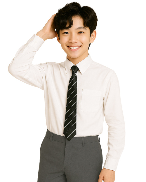 合唱團服 襯衫褲裝 白配深灰 <span>SHO-D21</span>示意圖