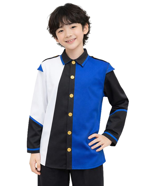 樂儀旗隊服 訂製-黑藍白｜<span>SHO-F02</span>示意圖