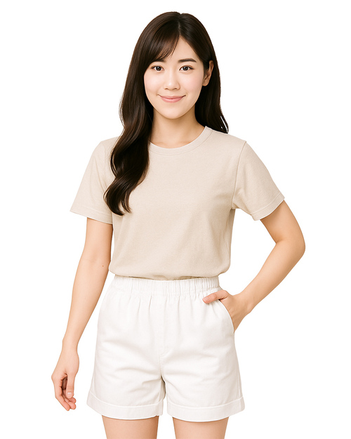 表演褲訂製｜反摺短褲 白色｜<span>SHO-G03</span>示意圖