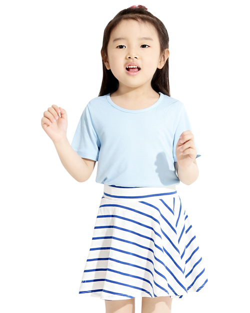 條紋短褲裙 白底藍條 童<span>SKCANK-B01-00438</span>示意圖