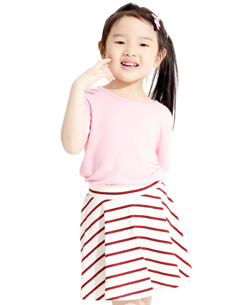 條紋短褲裙 白底紅條 童<span>SKCANK-B01-00440</span>示意圖