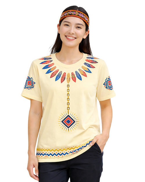 昇華訂製款｜原住民文化服-淺黃｜<span>SU-A05</span>示意圖