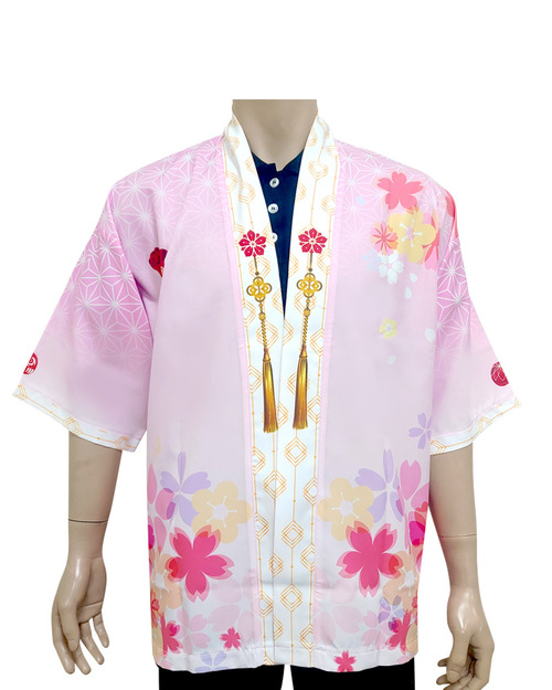 祭典服-罩衫和服-熱昇華訂製款-粉櫻款 <span>SU-C05</span>示意圖