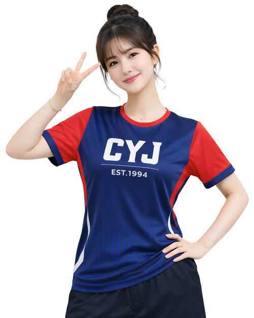 運動服 昇華訂製款｜藍配紅｜<span>SUT-A19A</span>示意圖