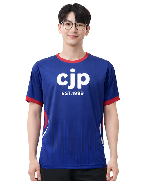 運動服 昇華訂製款｜藍配紅｜<span>SUT-A19B</span>示意圖