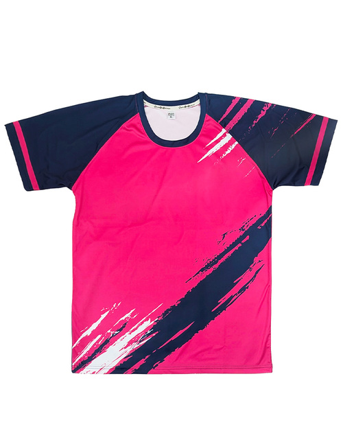 運動服昇華訂製款｜桃紅配丈青｜<span>sut-TM-SAX-0004-01</span>示意圖