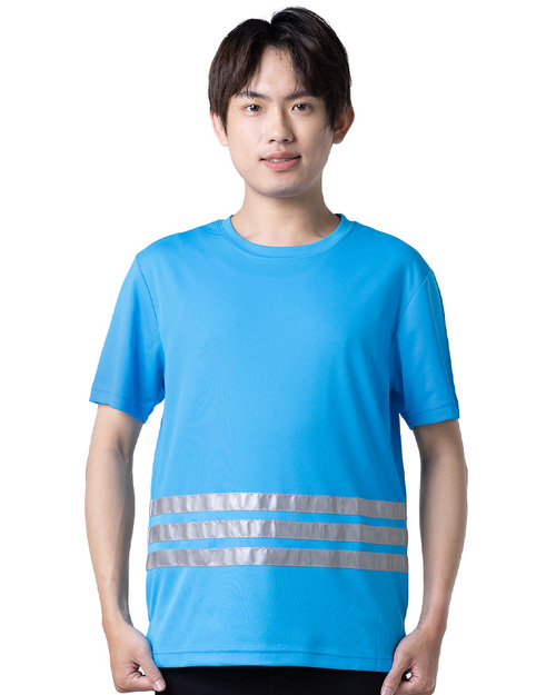 反光職安工作T恤訂製-翠藍素面 <span>TCANB-S61-00002</span>示意圖
