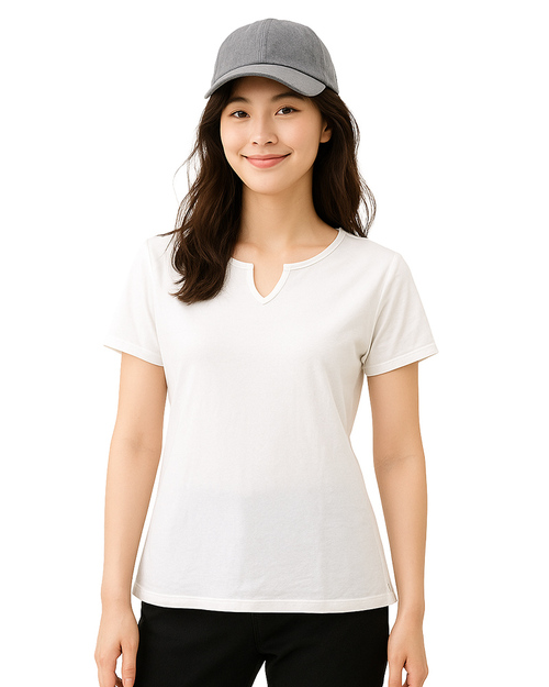 T恤訂製｜剪領｜腰身短袖 白｜<span>TCANG-S01-00077</span>示意圖