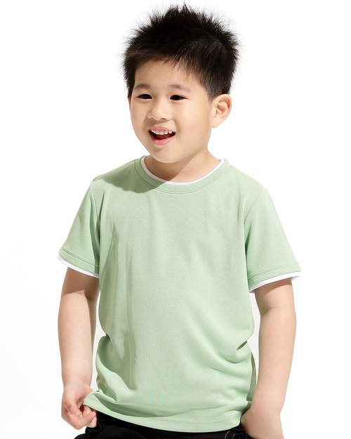 T恤訂製款簡約風童版-淺綠白<span>tcank-a01-00091</span>示意圖