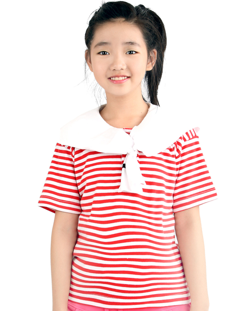 T恤訂製款水手服童版 -紅白條<span>tcank-s01-00105</span>示意圖