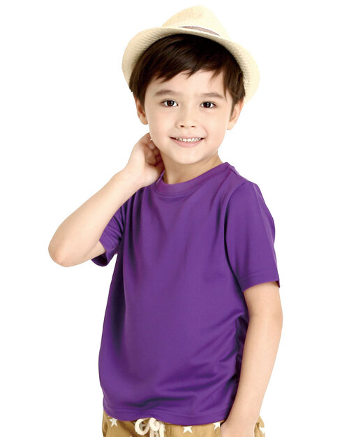 透氣排汗T圓領短袖童款-紫色<span>THTK-A01-60</span>示意圖