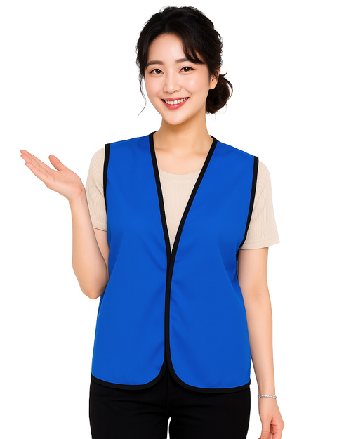 活動背心訂製款｜魔鬼氈｜寶藍滾黑｜<span>VCAN-A-02</span>示意圖