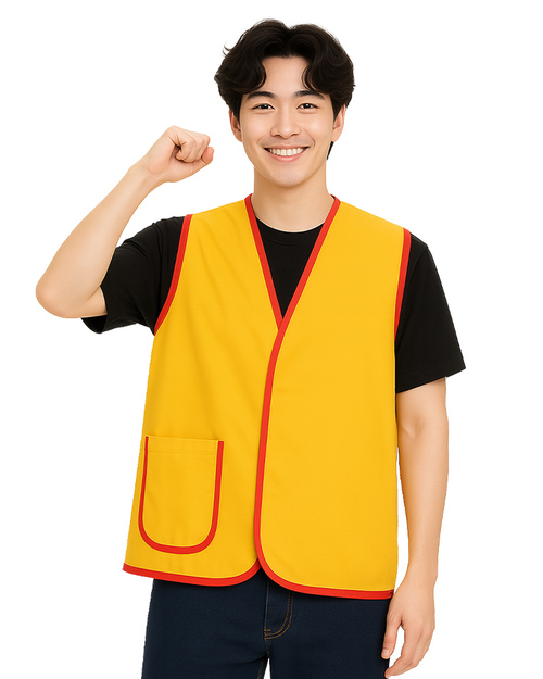 活動背心訂製款｜魔鬼氈｜黃滾紅｜<span>VCAN-A-04</span>示意圖