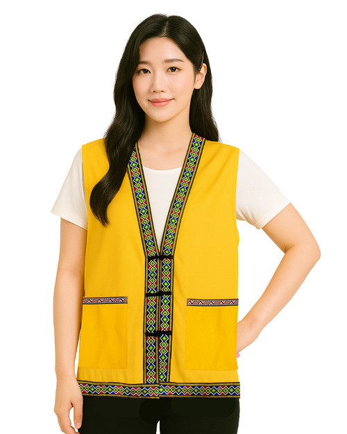 原住民圖騰背心-訂製款黃 <span>VCAN-B-08</span>示意圖