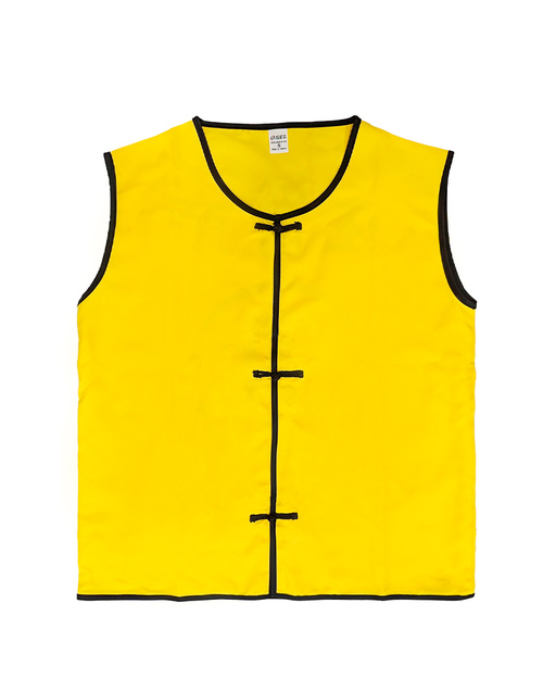 服務背心圓領背心-平擺-一字釦黃配黑 <span>VCAN-B-10</span>示意圖