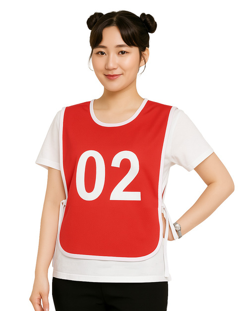 昇華號碼背心｜比賽款訂製｜紅滾白｜<span>VNB-A-01</span>示意圖
