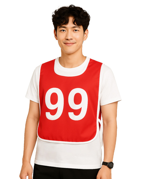 U領昇華號碼背心｜比賽款訂製｜紅滾白｜<span>VNB-C-01</span>示意圖