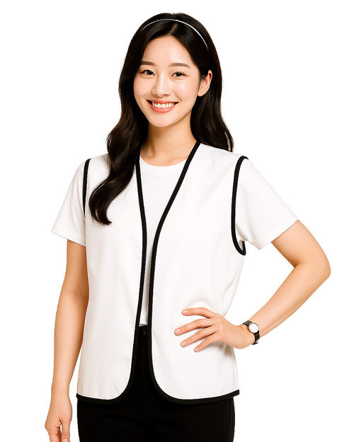 活動背心 現貨款｜白滾黑｜<span>VUI-A-03</span>示意圖