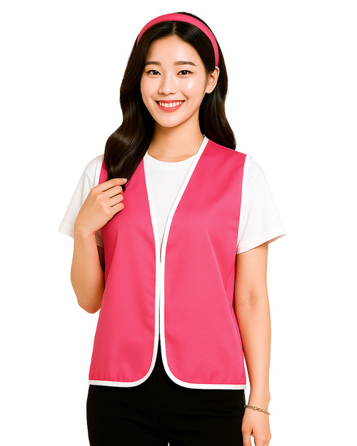 活動背心 現貨款｜桃紅滾白｜<span>VUI-A-05</span>示意圖