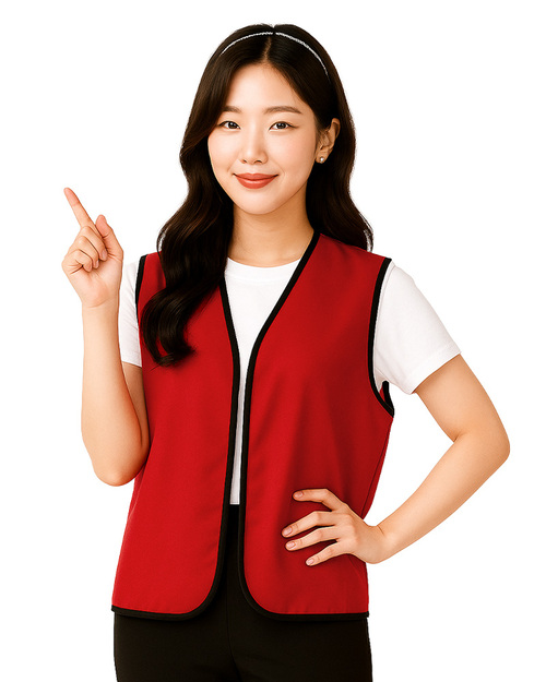 活動背心訂製款｜棗紅滾黑｜<span>VUI-B-02</span>示意圖