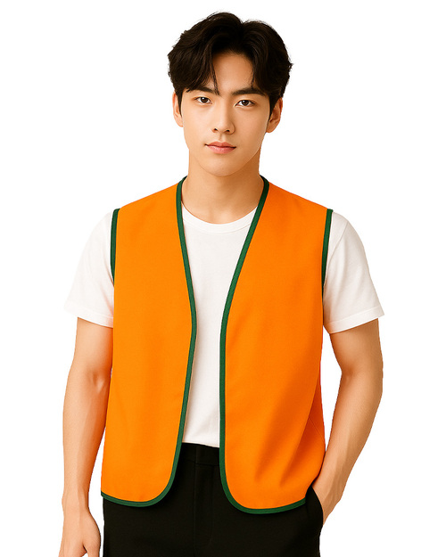 活動背心訂製款｜桔滾綠｜<span>VUI-B-04</span>示意圖